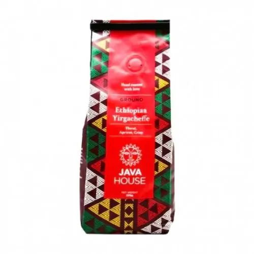 Java Ethiopian Yirgacheffe Ground Coffee 375g – Medium Roast, Single Origin Arabica, Fl…