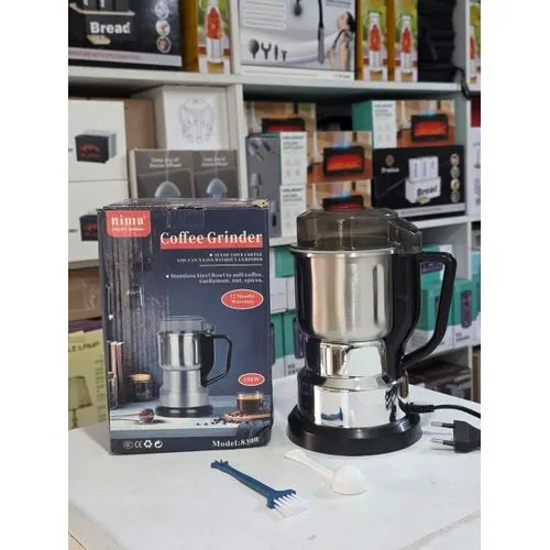 Nima Stainless Electric Coffee Grinder Large Capacity Semi-Automatic Bean Nut Spice Cere…