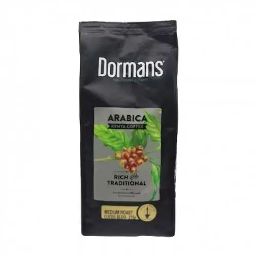 Dormans 100% Arabica Medium Roast Coffee Beans 375g Whole Bean Premium Kenyan Coffee