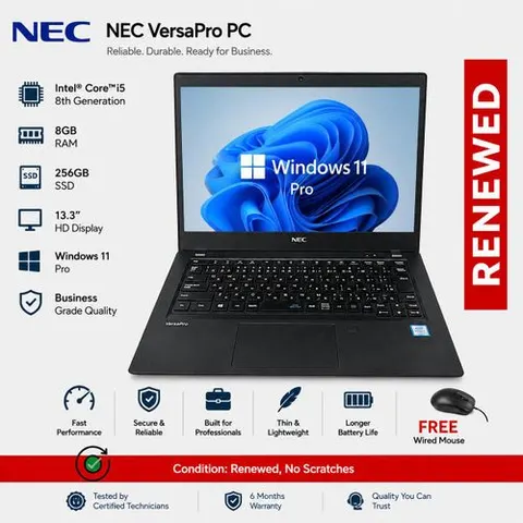 Nec Refurbished N EC VersaPro Laptop, 13.3 Type, FHD, 8th Generation Core i5, CPU, 8 GB …