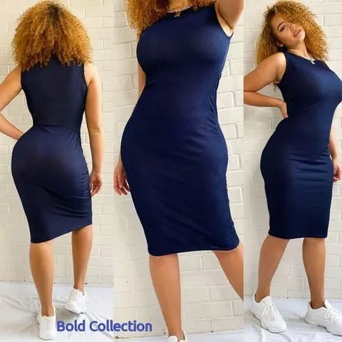 Stylish Mock Neck Ribbed Bodycon Dress(Hips 36-44inches Fit)