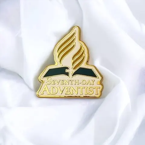 Gk Seventh-day Adventist Church Lapel Pin – Premium Gold & Enamel Religious Badge, Faith…