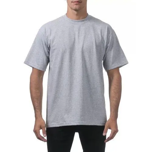 100% Cotton Plain Round Neck Short Sleeved Unisex T-shirt Grey