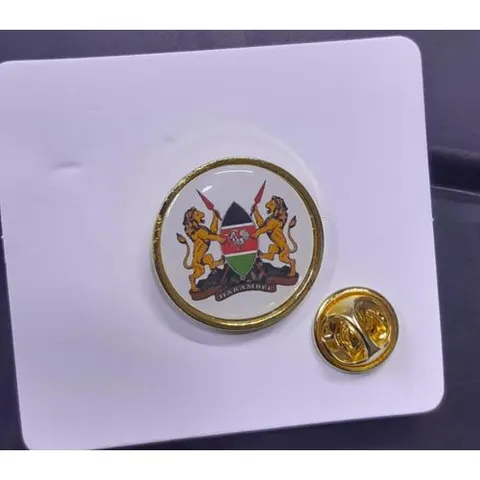 Coat of Arms circular Kenya lapel pin