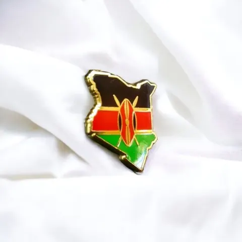 New Kenya Map Lapel Pin Badge