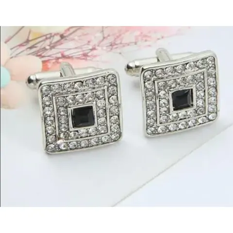 Dy Square diamond cufflink